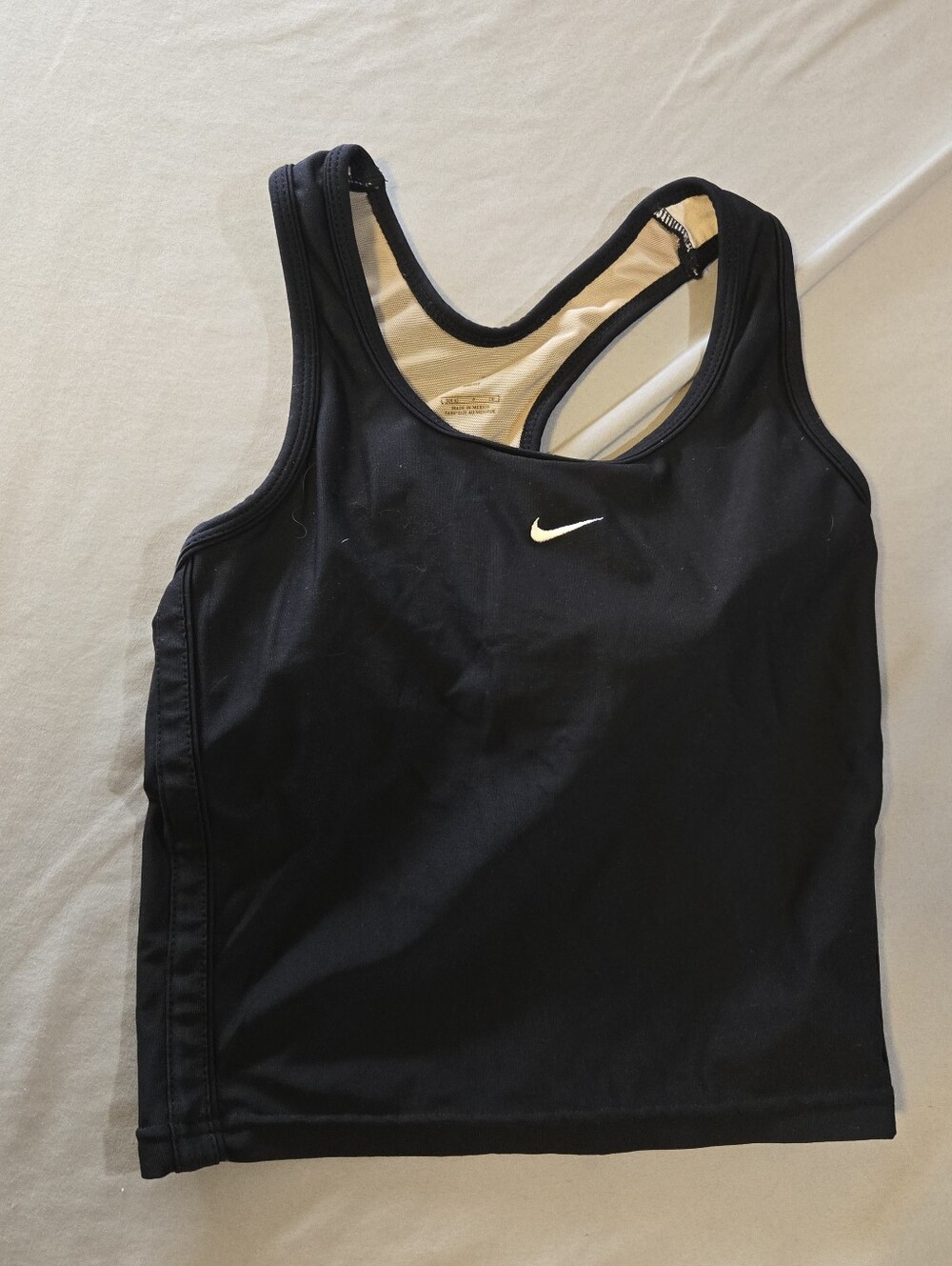 Nike Women's Black Dri-FIT Running Tank With Built In Bra Sz S